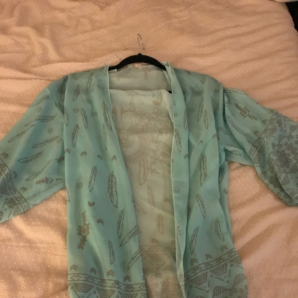 Mint kimono / swimsuit cover